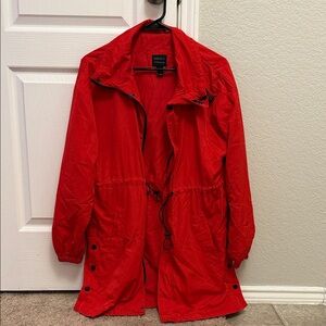 Forever 21 Men's Vibrant Red Raincoat